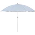 Sonnenschirm Lecci in Hellblau - Grau/Hellblau, Kunststoff/Metall (180/190cm) - MÖMAX modern living