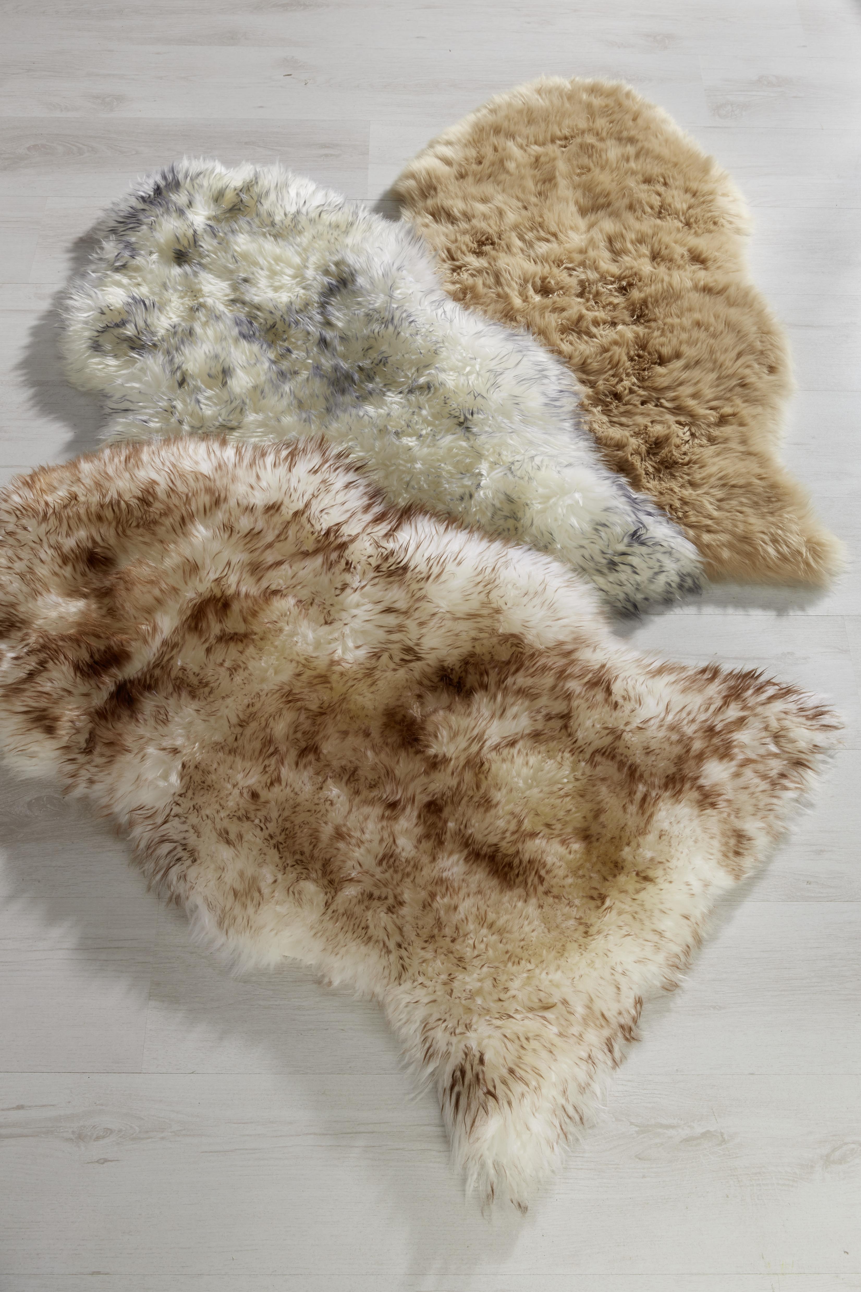 FÅRSKINN LEA -AKT- - guldfärgad, textil (60/90cm) - Modern Living