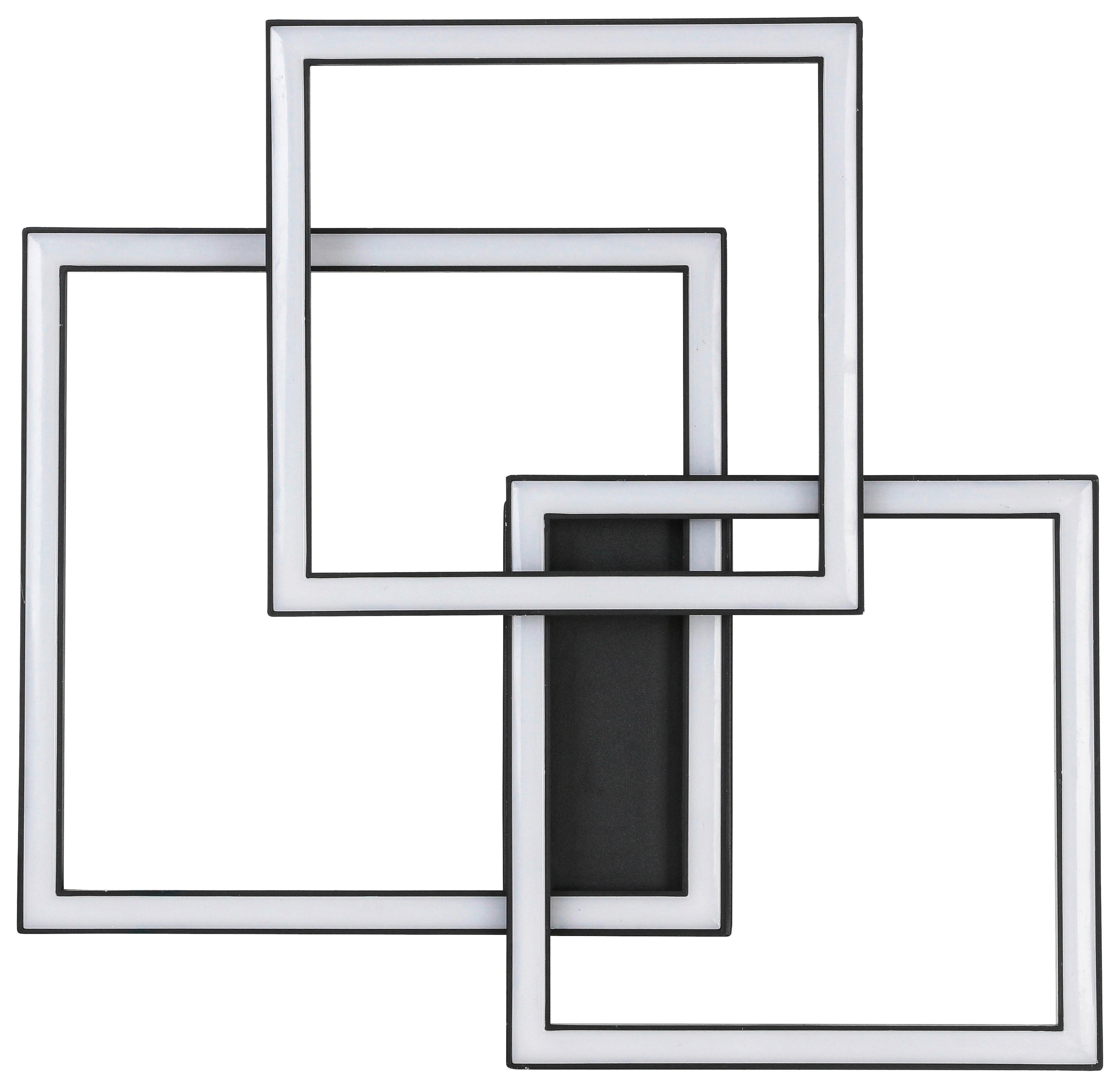 LED-TAKLAMPA TIMRE - svart, Modern, metall/plast (45,3/43,5/7,3cm) - Mömax