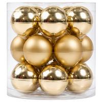 Christbaumkugel Noel Goldfarben, 15-tlg. - Goldfarben, Glas (6cm) - Mömax