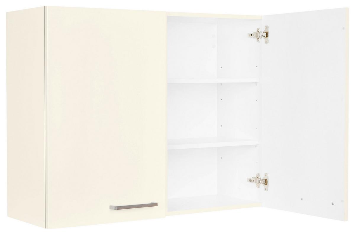 Küchenoberschrank Touch Magnolie - Edelstahlfarben/Magnolie, MODERN, Holzwerkstoff (90/72/35cm) - Nobilia