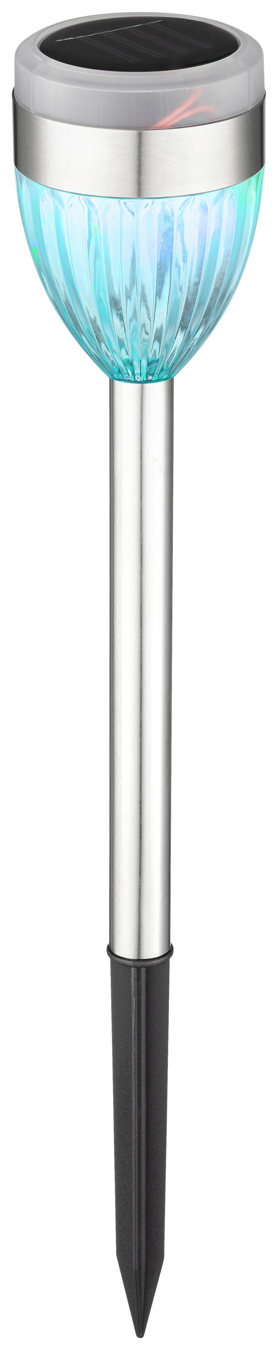 Svjetiljka Solarna Sechser Ø/v: 6x36,5cm - boje oplemenjenog čelika, Romantično / ladanjski, metal/plastika (6/36,5cm) - Mömax