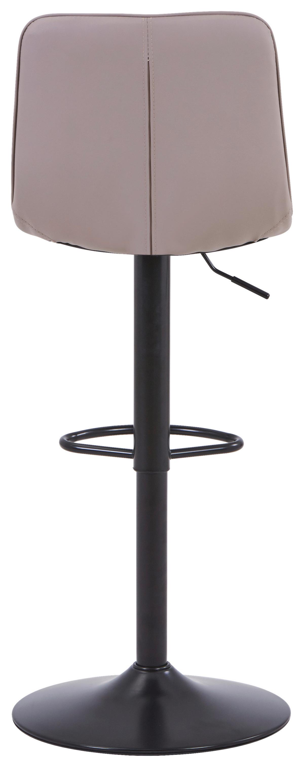 STOŁEK BAROWY ELIAS - czarny/cappuccino, Modern, metal/tkanina (42/109,5/52cm) - Livetastic