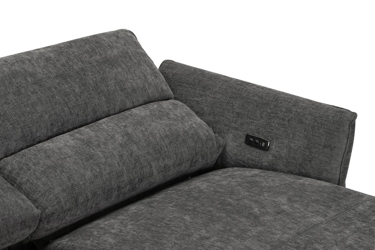 2-Sitzer-Sofa Cape Town Dunkelgrau - noir/gris foncé, Modern, métal/textile (200/98/93cm) - Mömax