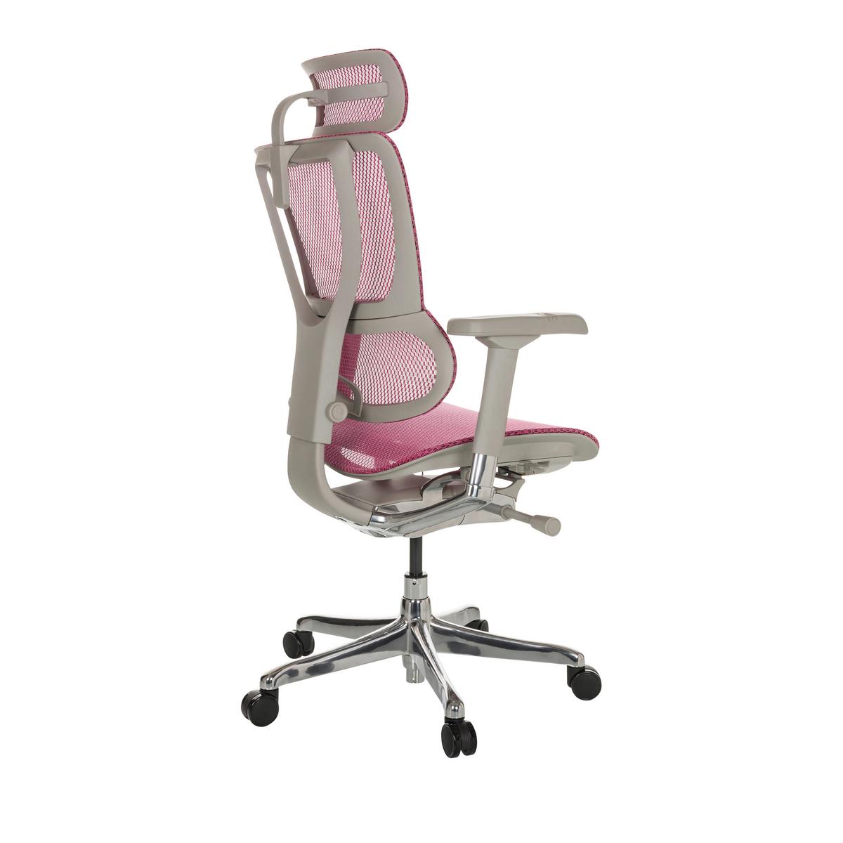 Pisarniški Stol Ergohuman Slim I G, Roza - roza/srebrne barve, Basics, kovina/umetna masa (69/116-138/66cm) - MID.YOU