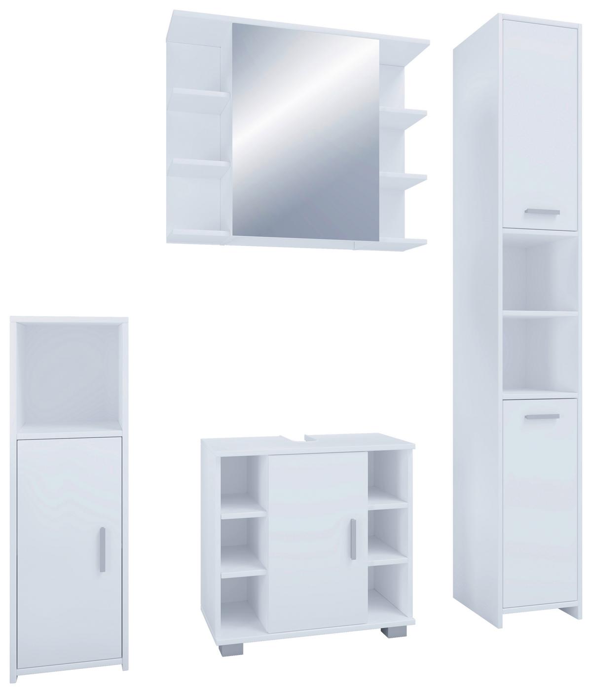Kopalnica Zalo, Bela - bela, Moderno, leseni material (120cm) - MID.YOU