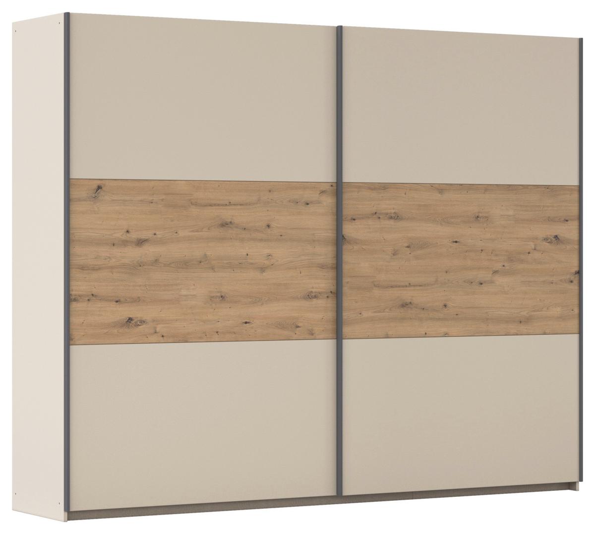 Ormar S Kliznim Vratima Ellmau - hrast Artisan/boje šampanjca, Konvencionalno, drvni materijal/metal (261/210/59cm) - Premium Living