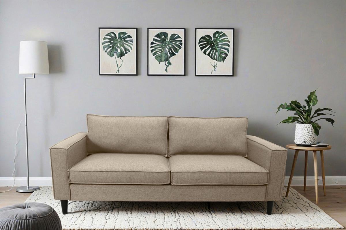 Trosed Beluna, Bež - črna/bež, Basics, tekstil/les (198,5/84/83cm) - P & B