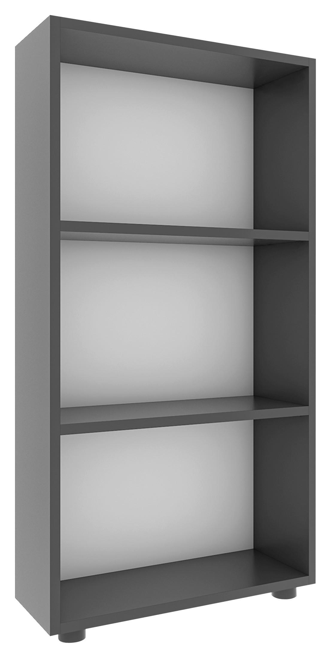 Regal Bulas, Siva - črna/antracit, Moderno, umetna masa/leseni material (56/108/20cm) - MID.YOU