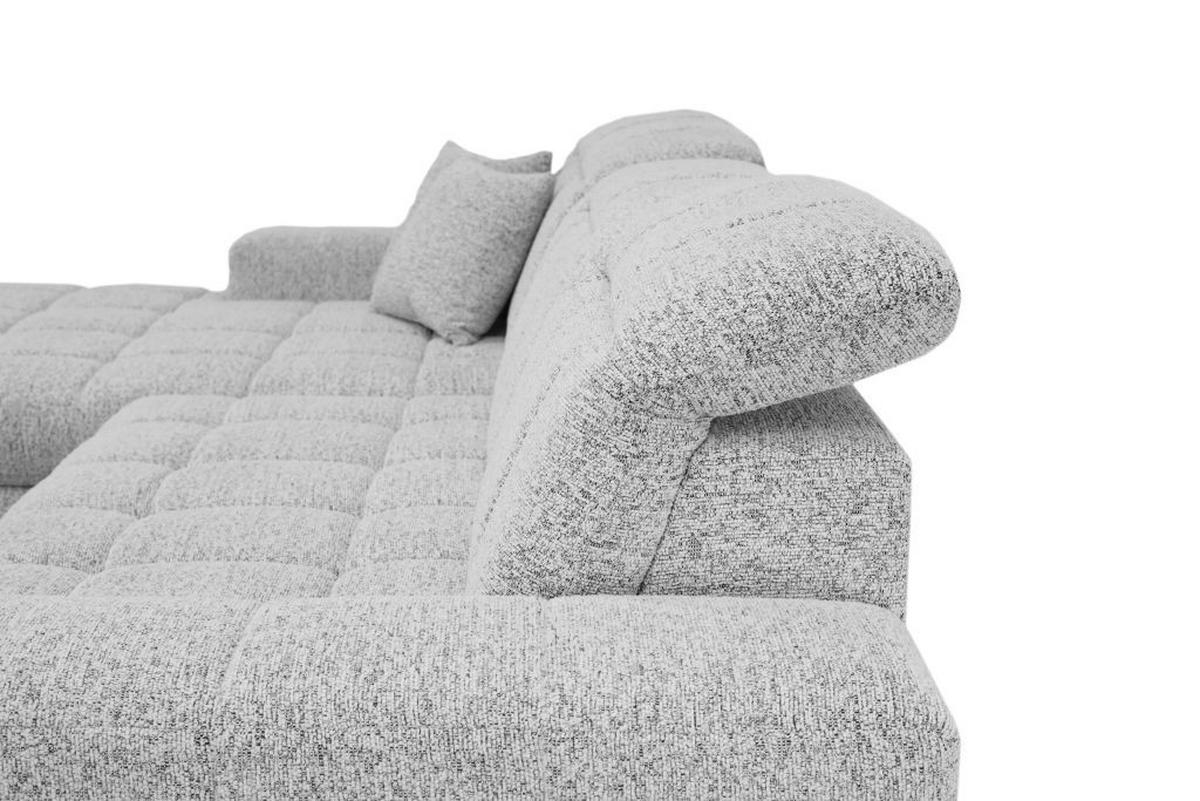 Kutna Garnitura Santorini - siva/crna, Moderno, tekstil (193/291cm) - Premium Living