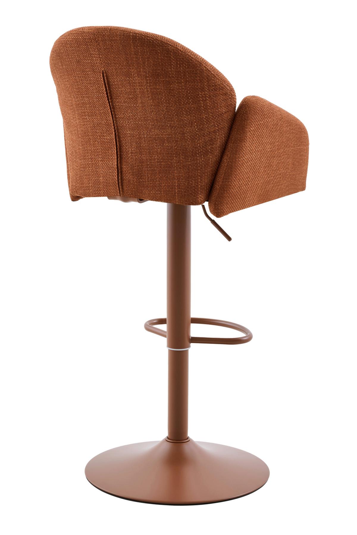 BARHOCKER-SET HOLLY H 2ER-SET - Rotbraun, MODERN, Textil/Metall (53/96-117/57cm) - MID.YOU