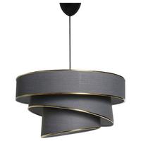 LAMPA WISZĄCA COUPER - antracytowy/kolor złoty, Design, tworzywo sztuczne/metal (40/72cm) - P & B
