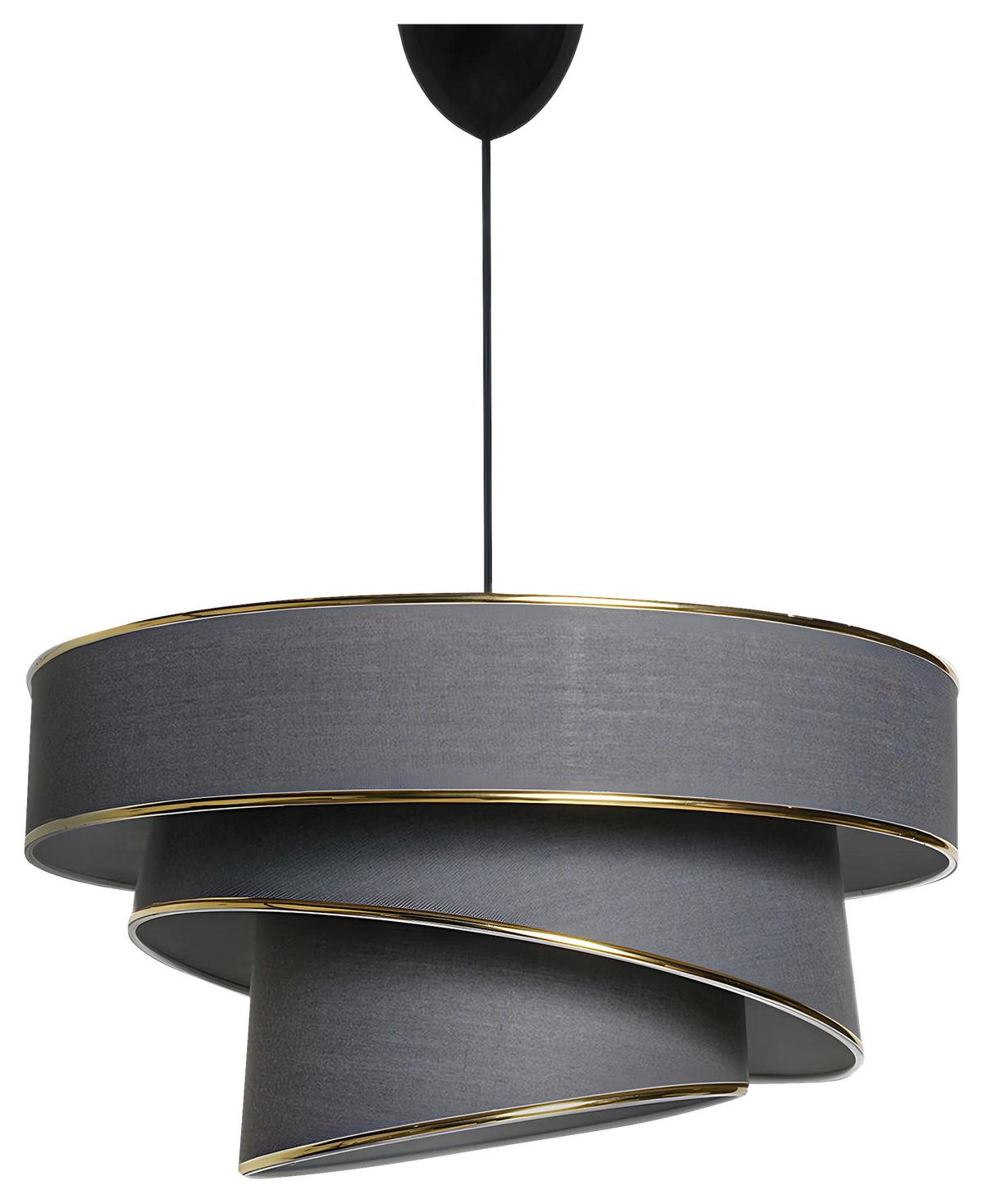 LAMPA WISZĄCA COUPER - antracytowy/kolor złoty, Design, tworzywo sztuczne/metal (40/72cm) - P & B