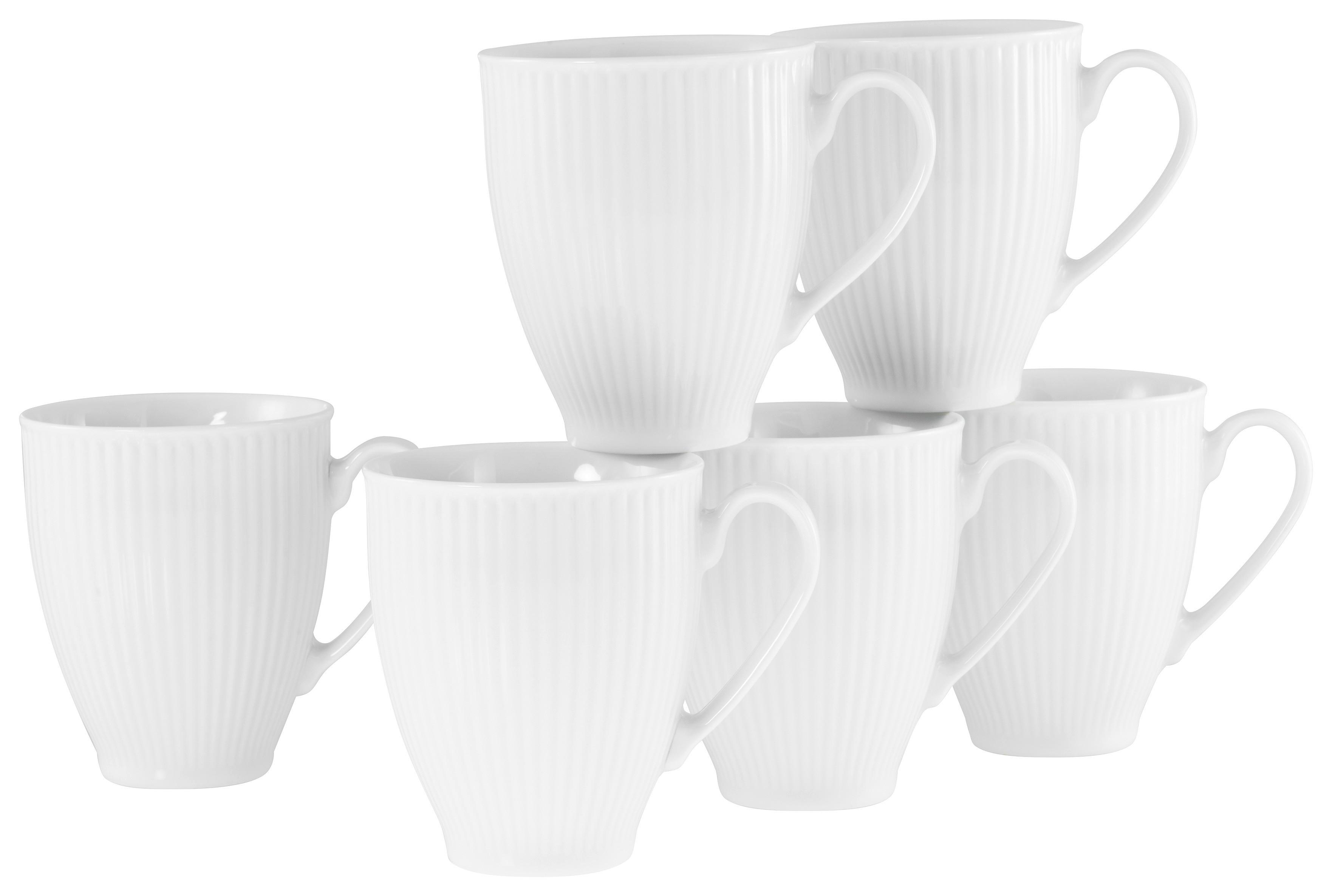 Set Skodelic Valencia, 6-Delni - bela, Design, keramika - Creatable