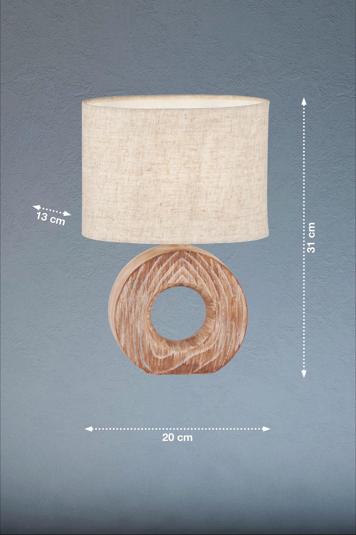 LAMPA STOŁOWA 50609 HANKE - Natur, ceramika (22/13/31cm) - Fischer & Honsel