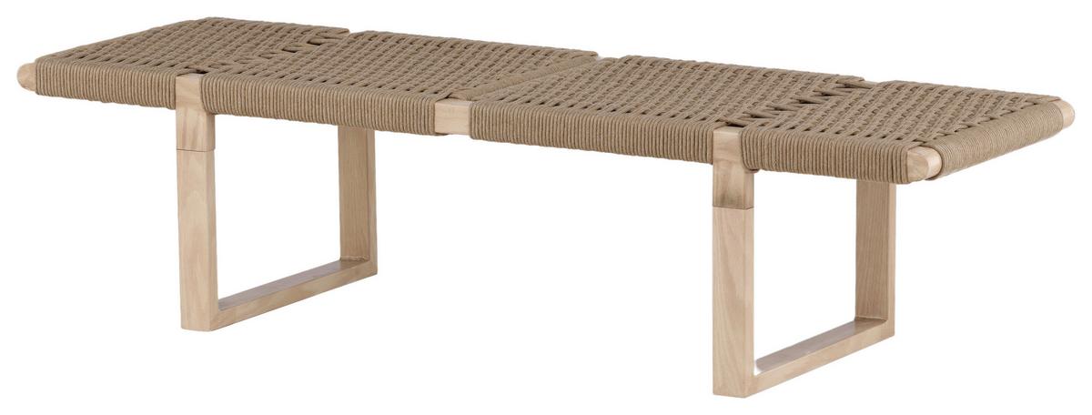 Sitzbank Ängön ca. 140x36x46 cm Braun - Hellbraun, Design, Holz/Metall (140/36/46cm) - Livetastic