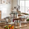 SET DE CASSEROLES SILVER LINE - clair/couleur inox, KONVENTIONELL, verre/métal - Gourmesto