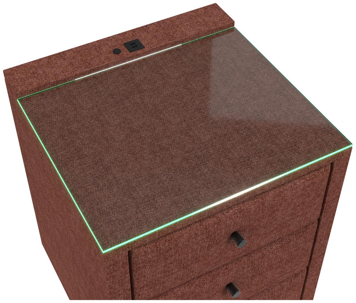 Nachtkästchen Universal Rot - Rot, KONVENTIONELL, Holzwerkstoff/Kunststoff (48/68/45,5cm) - Premium Living