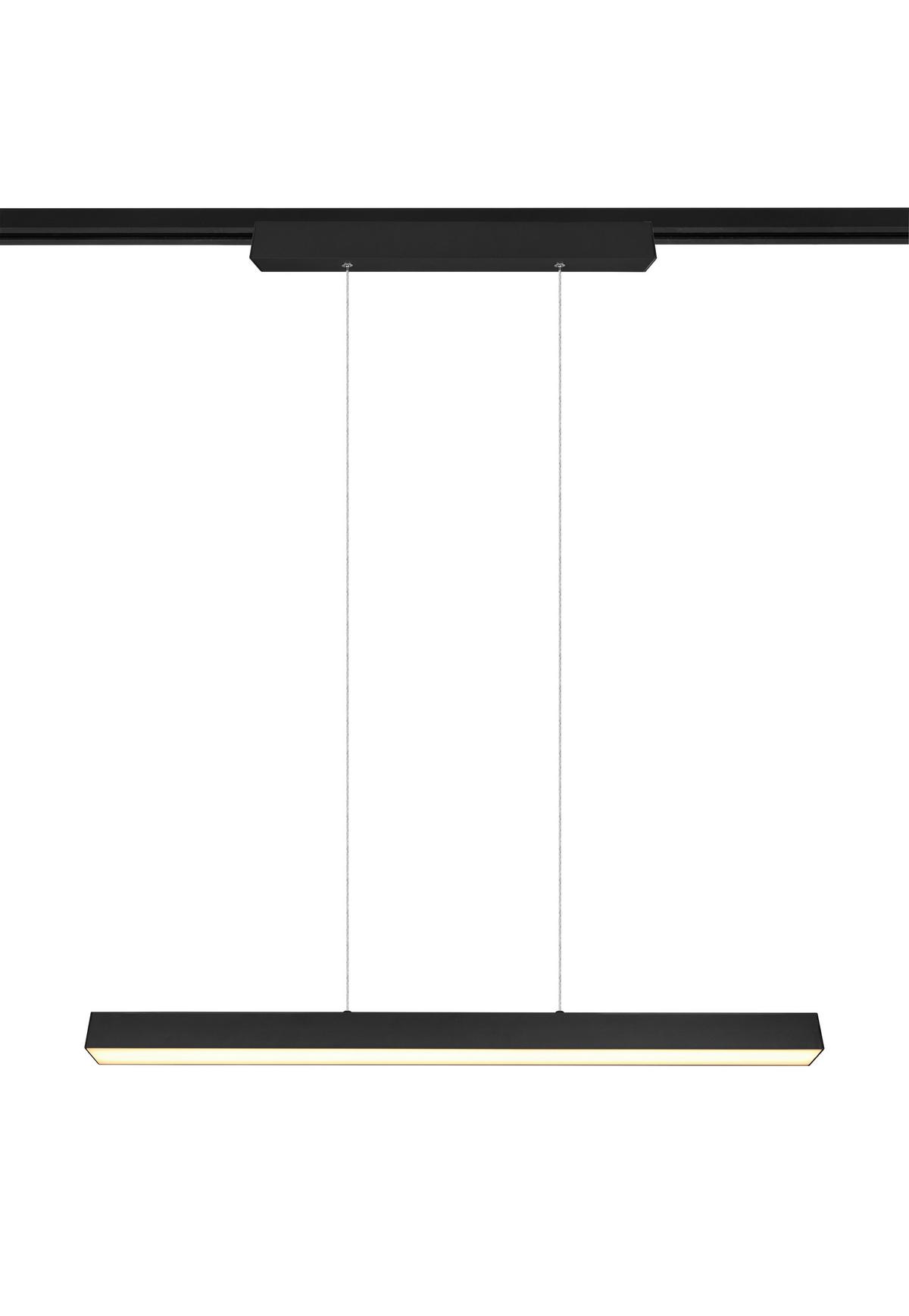 Schienensystem Duoline PL Paros in Schwarz max. 29 Watt - Schwarz, Basics, Metall (90/180/5cm) - Trio Leuchten