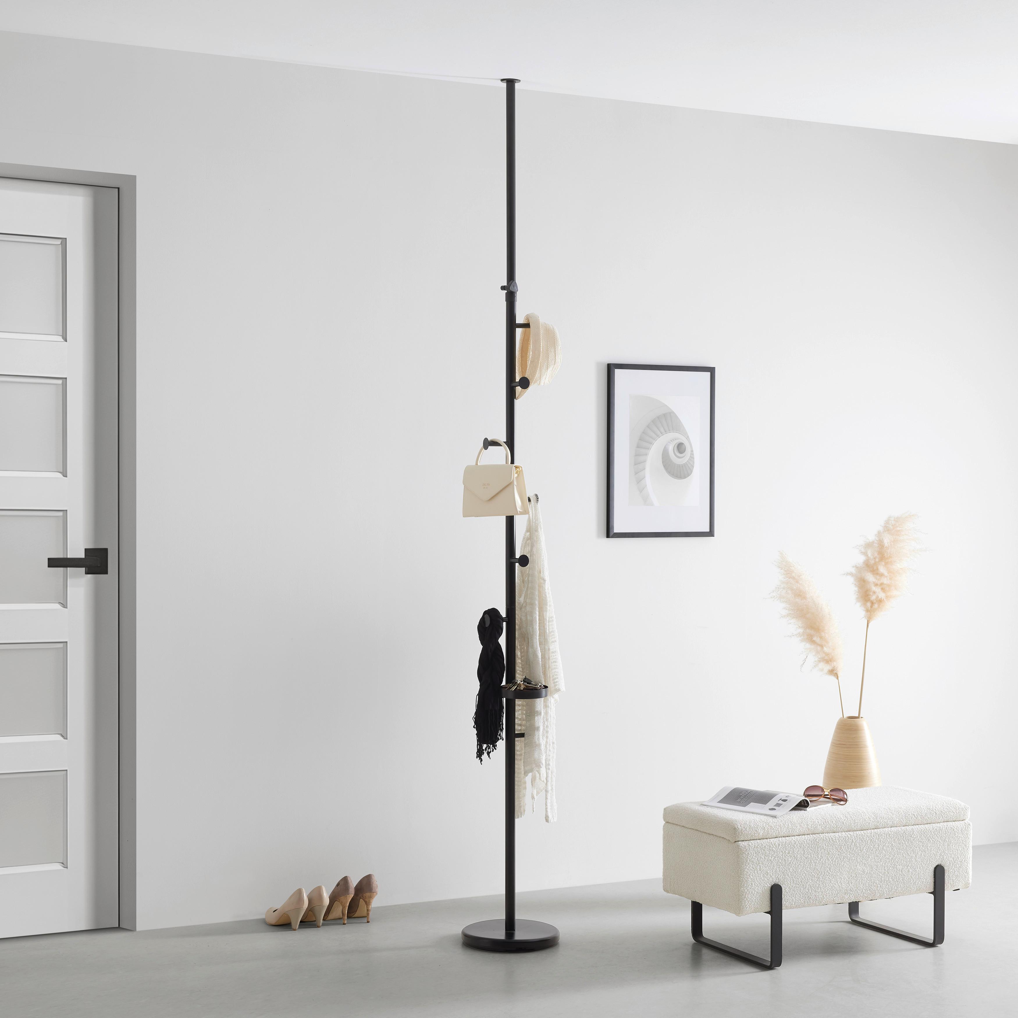Ruhaállvány Scopo - fekete, Modern, fém (30/200-260/30cm) - Mömax
