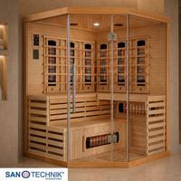 Infrarotkabine Deluxe in Braun ca. 150x200x150cm - Braun, MODERN, Holz (150/200/150cm) - Sanotechnik