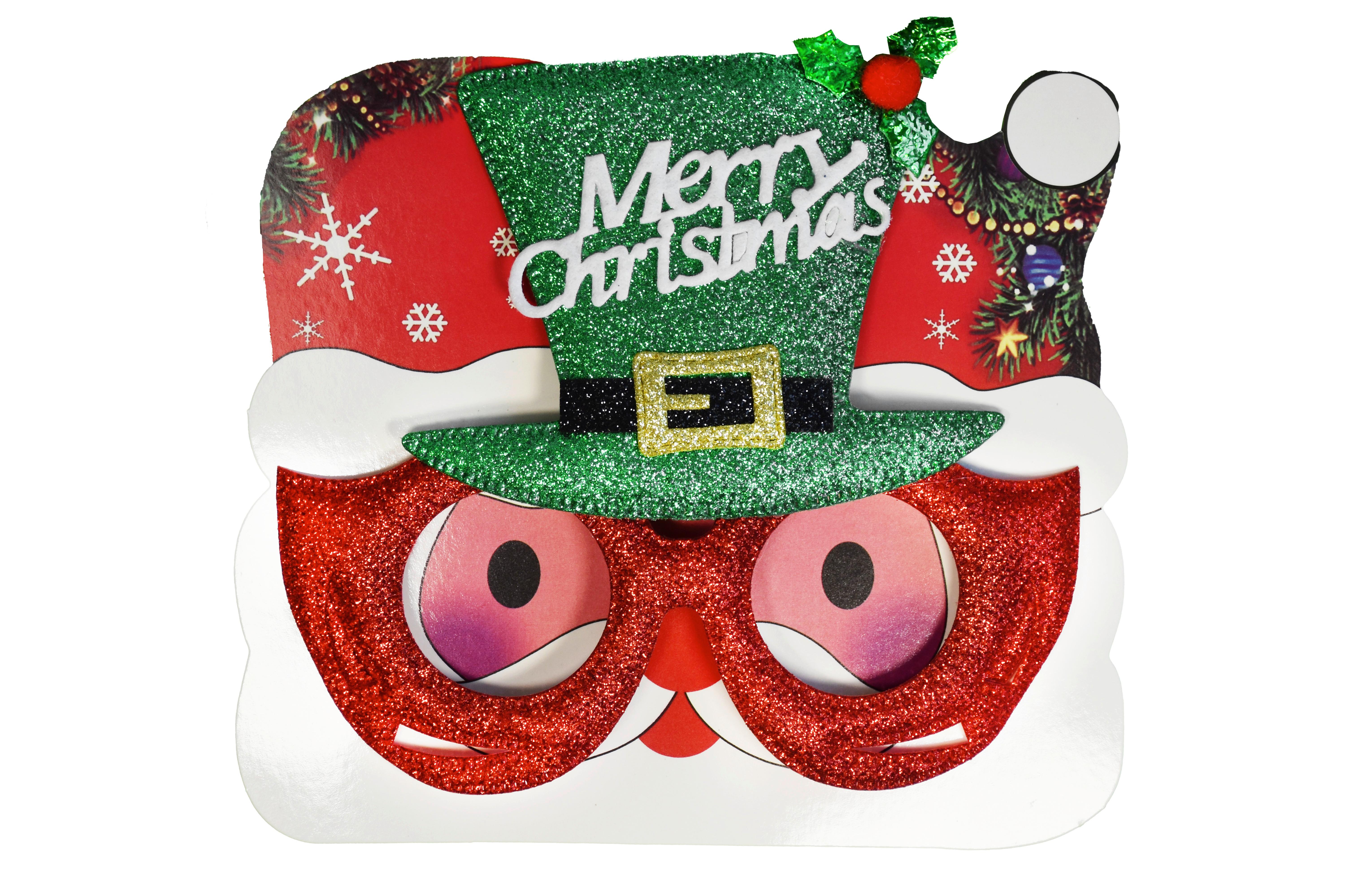 Božična Očala Mood - rdeča/zelena, umetna masa (15/10/0,05cm)