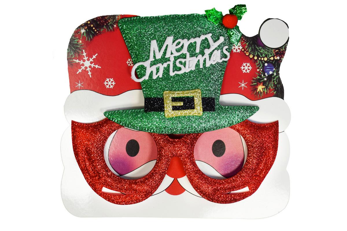 Božična Očala Mood - rdeča/zelena, umetna masa (15/10/0,05cm)