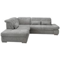 Wohnlandschaft Dalida Silberfarben Chenille - Chromfarben/Silberfarben, Design, Textil/Metall (254/280cm) - Livetastic