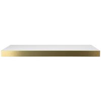 Falipolc Shelvy 60 - aranyszínű/magasfényű fehér, Modern, faalapú anyag (60/3,7/23,5cm)