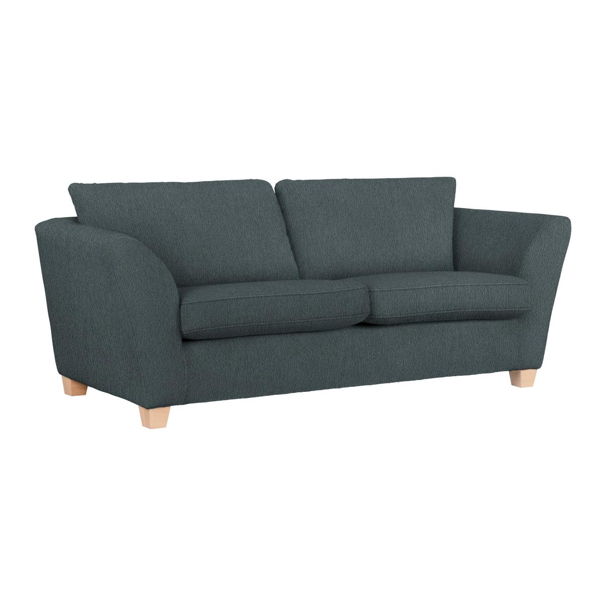 3-Sitzer-Sofa Devado Dunkelgrau - Dunkelgrau/Naturfarben, Holz/Textil (216/70-85/95cm) - Mömax