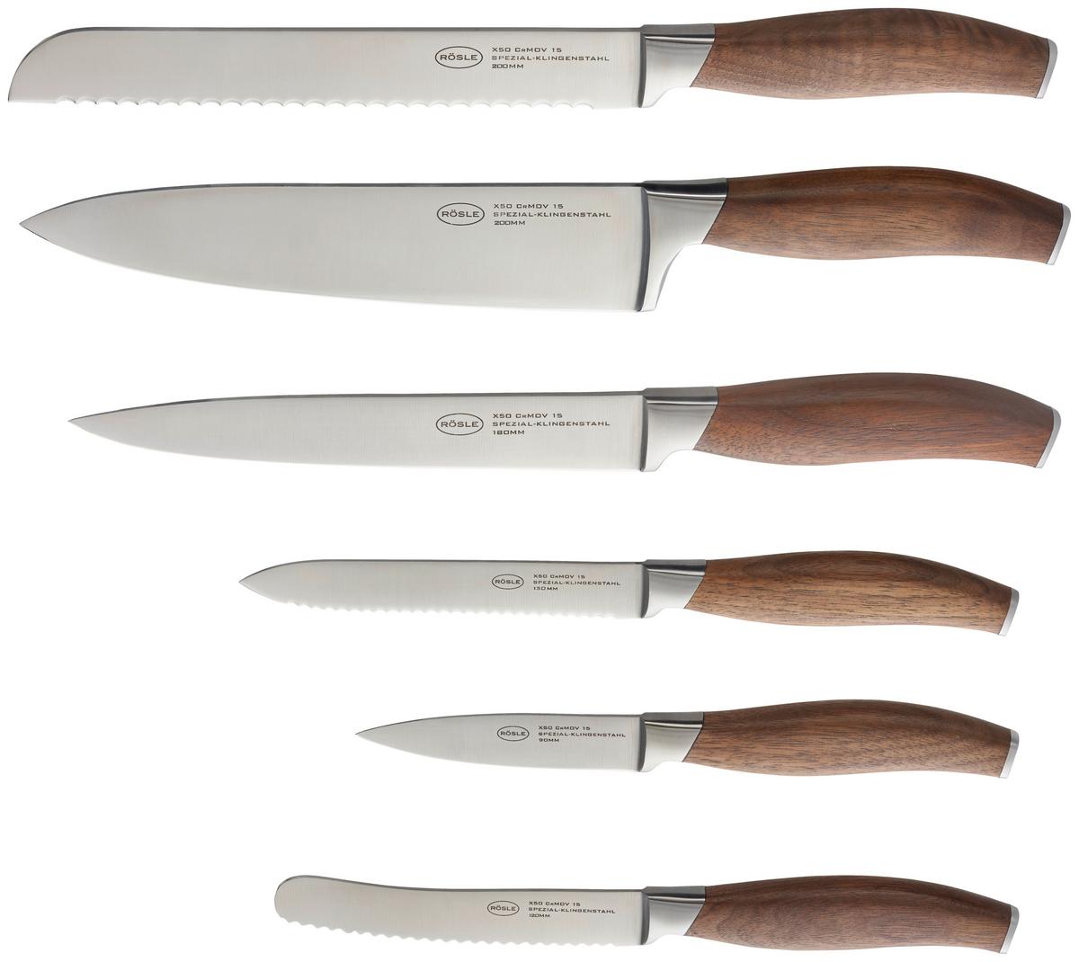 BLOK NA NOŻE 13384 RÖSLE - kolor orzecha włoskiego, Design, drewno (12,5/25,0/36,0cm) - Rösle