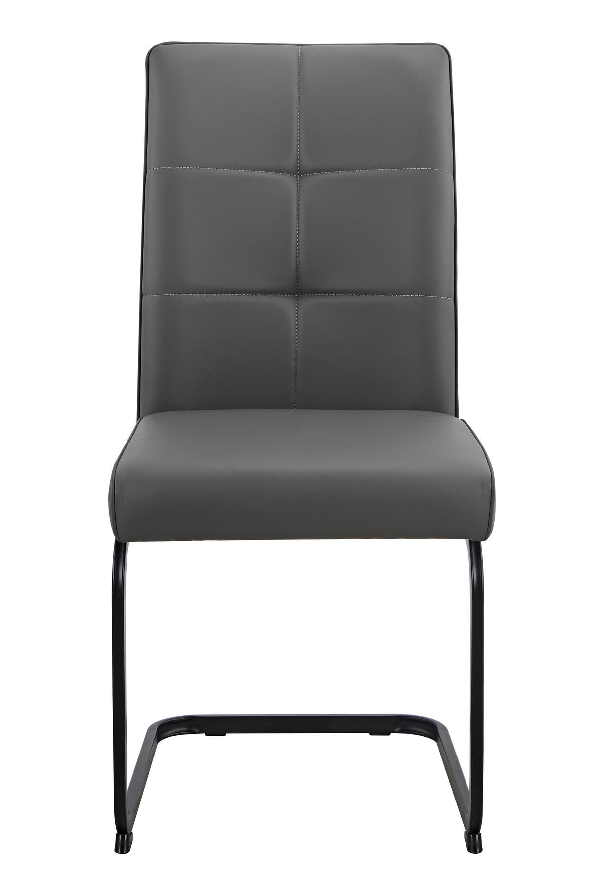 SCHWINGSTUHL-SET MALTA II S 4ER-SET - Schwarz/Grau, MODERN, Textil/Metall (46/97/61cm) - P & B