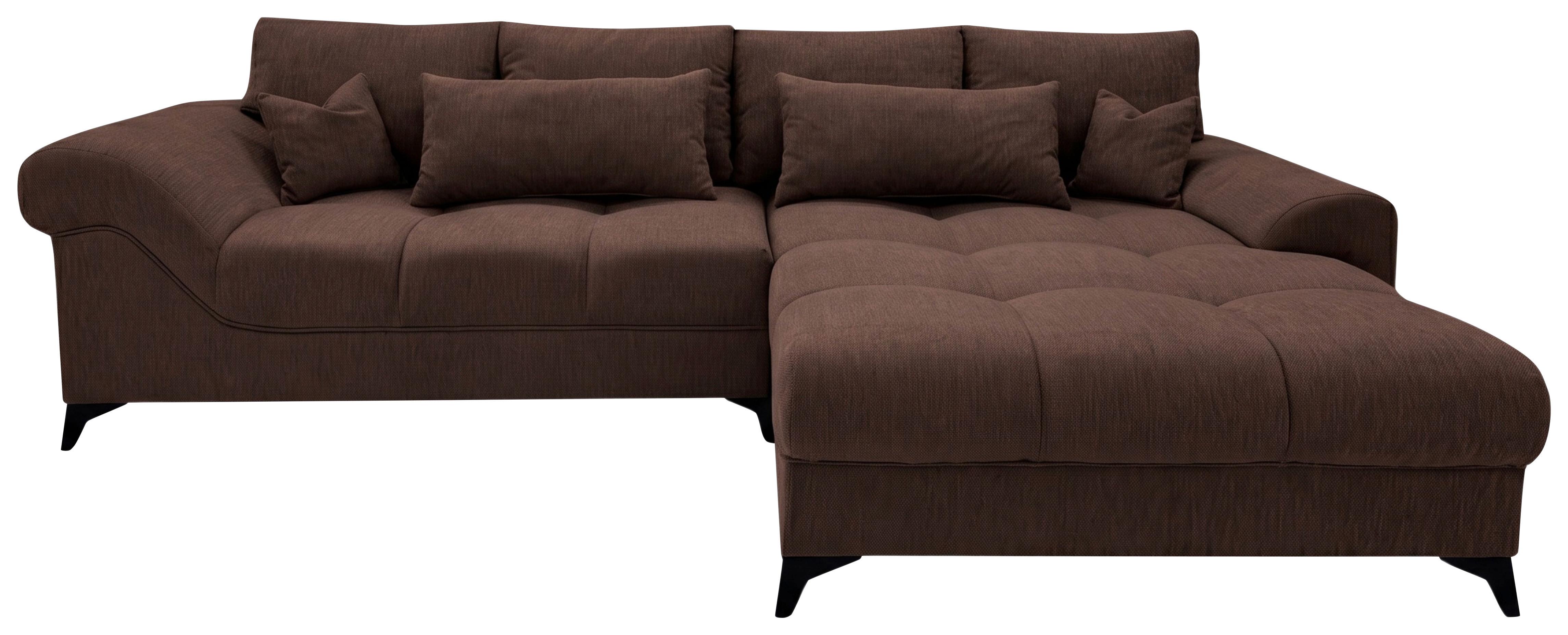 Ecksofa Noah Dunkelrot - Schwarz/Dunkelrot, MODERN, Holzwerkstoff/Kunststoff (295/195cm) - Based