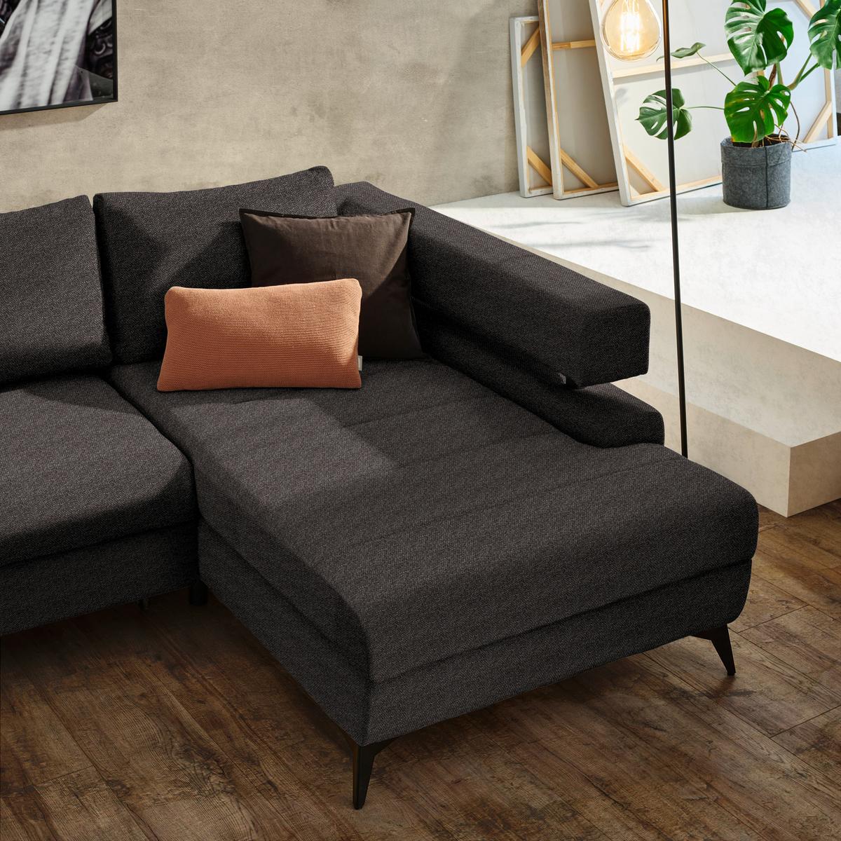 Coltar ROSALIE - maro închis, Konventionell, textil (265/184cm) - Modern Living
