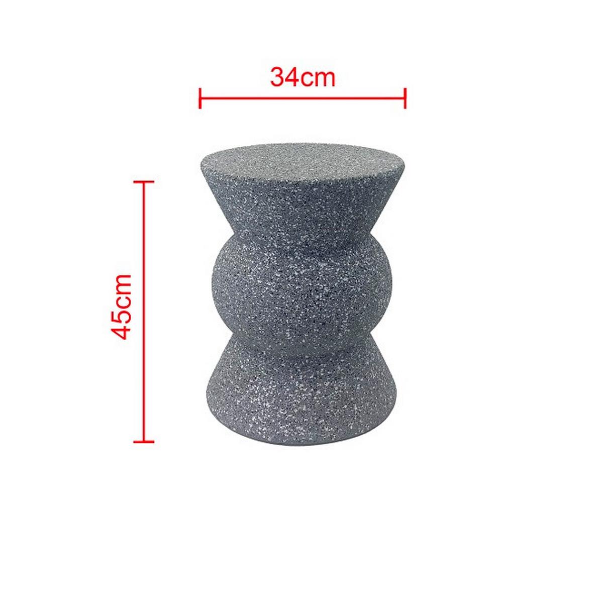 BEISTELLTISCH TONDO -TREND- - Graphitfarben, Modern, Stein (34/45/34cm) - Premium Living