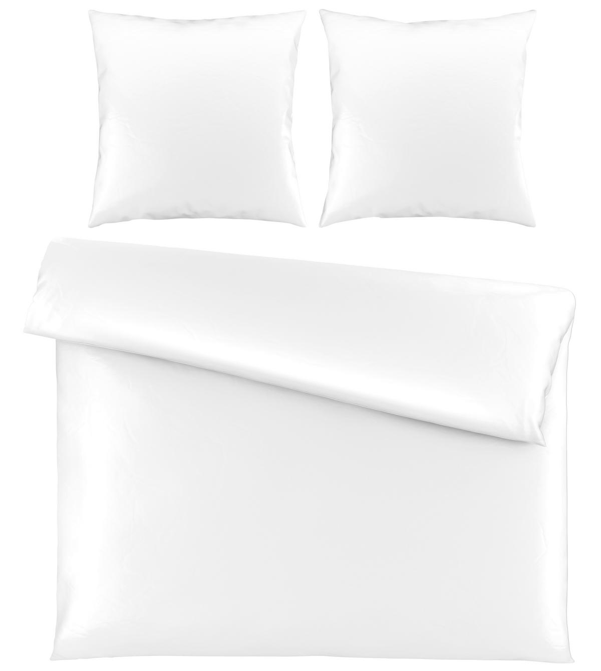 Bettwäsche Victoria XXL Weiß ca. 200x200cm - Weiß, MODERN, Textil (200/200cm) - Mömax