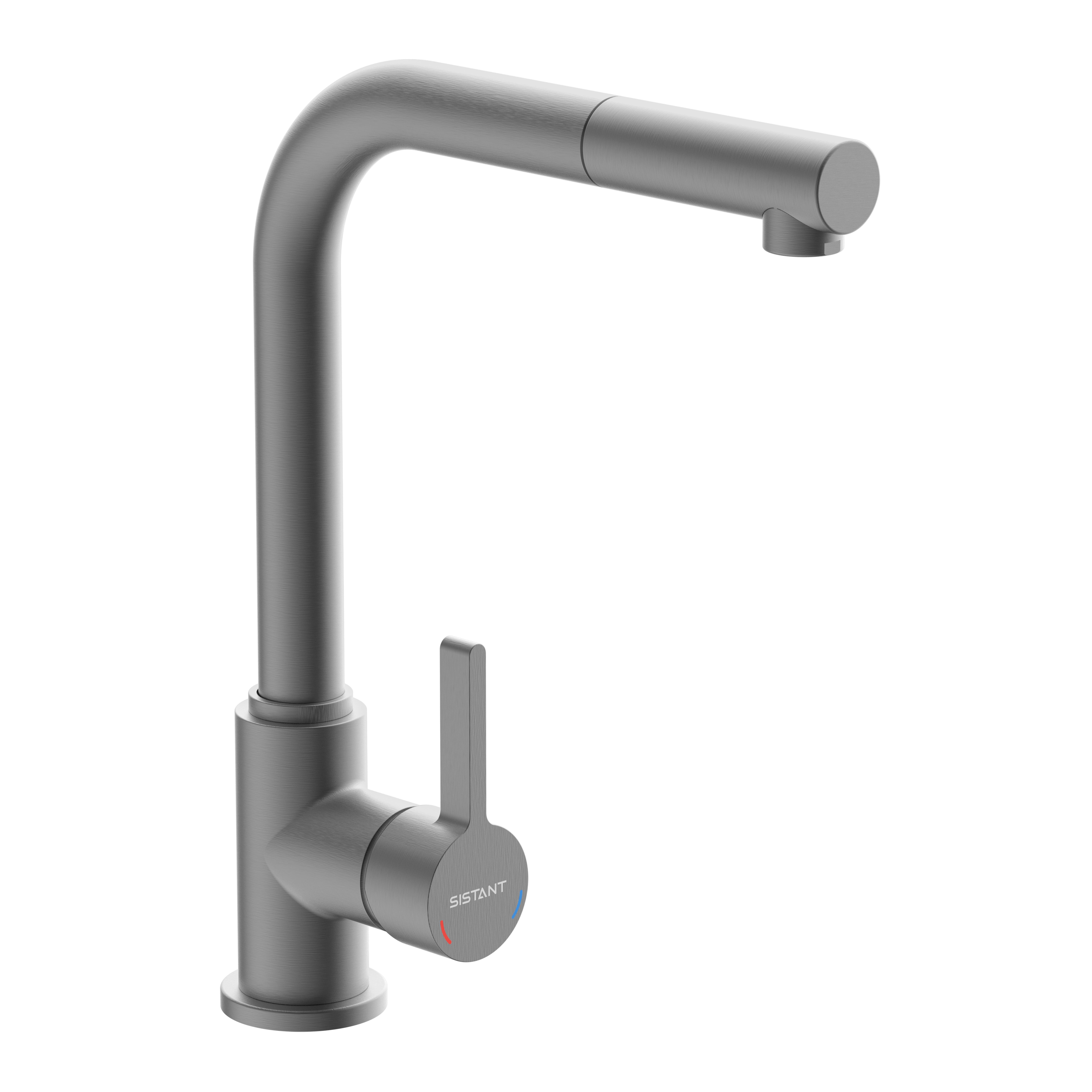 Küchenarmatur Sistant Oslo Graphitfarben - Graphitfarben, Basics, Metall (32,5cm) - Sistant