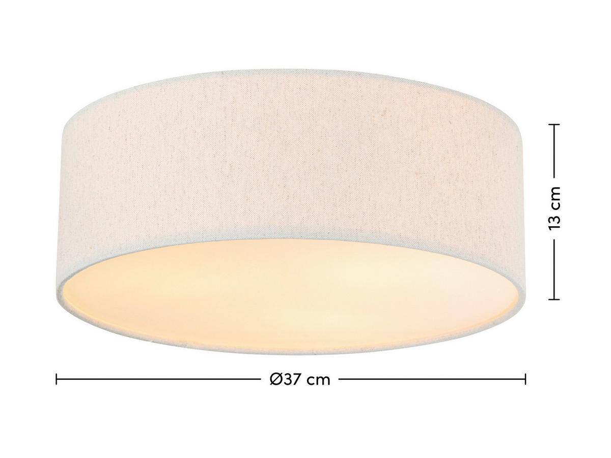 LAMPA SUFITOWA ANNABELL - kolor naturalny/biały, Design, tworzywo sztuczne/metal (37/13cm) - Novel