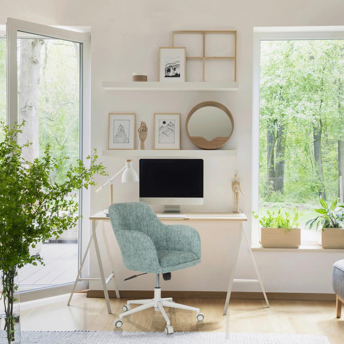 Vrtljivi Stol Solao Home, Metino Siva - metino siva/bela, Moderno, kovina/tekstil (58/78/60cm) - MID.YOU