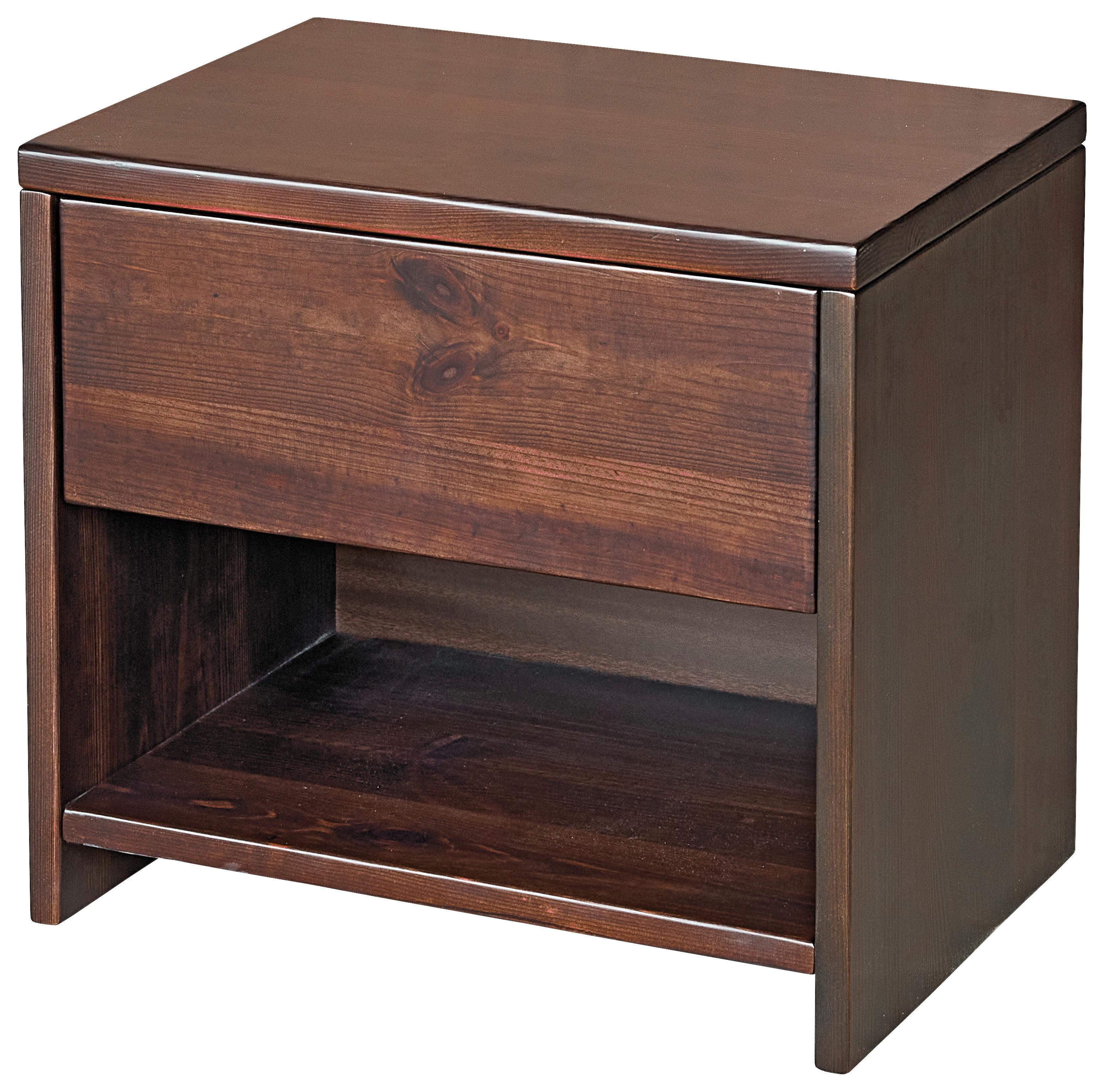 Éjjeliszekrény Verona New - sötétbarna, Konventionell, fa (50/40/35cm)