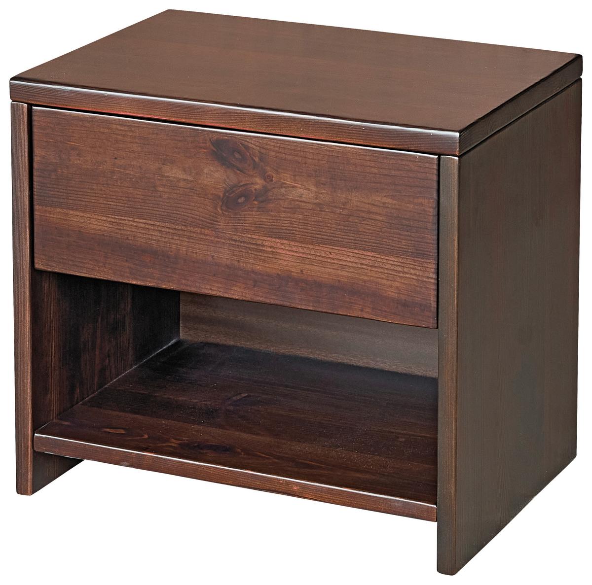 Éjjeliszekrény Verona New - sötétbarna, Konventionell, fa (50/40/35cm)