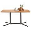 MATBORD VALLETTA - svart/ekfärgad, Modern, metall/trämaterial (160/90/76cm) - Premium Living