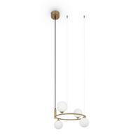 Pendelleuchte Ring Messingfarben max. 25 Watt - Messingfarben/Weiß, Trend, Glas/Metall (39/28cm) - MAYTONI