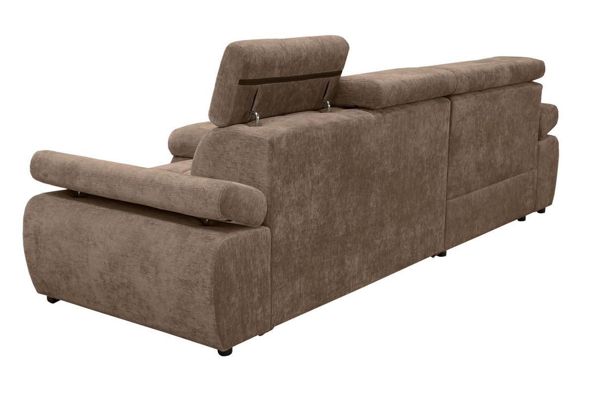 Kutna Garnitura Vegas - smeđa/crna, Design, drvo/tekstil (173/294cm) - Modern Living