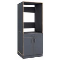 Waschmaschinenschrank Rislo - Honigeiche/Anthrazit, Trend, Holzwerkstoff/Kunststoff (67/162/68cm) - MID.YOU
