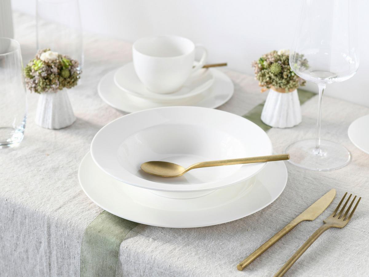 Kombinirani Servis Fleur Royal, 30-Delni - krem barve, Basics, keramika - Creatable