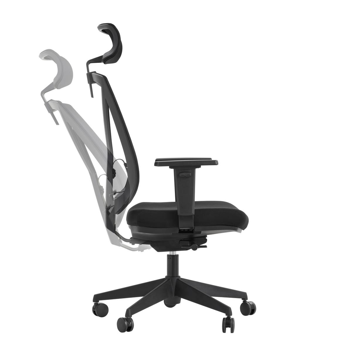 KRZESŁO OBROTOWE RYAN    -NOVEL- - czarny, Konventionell, tworzywo sztuczne/tkanina (62/119-129/65cm) - Novel