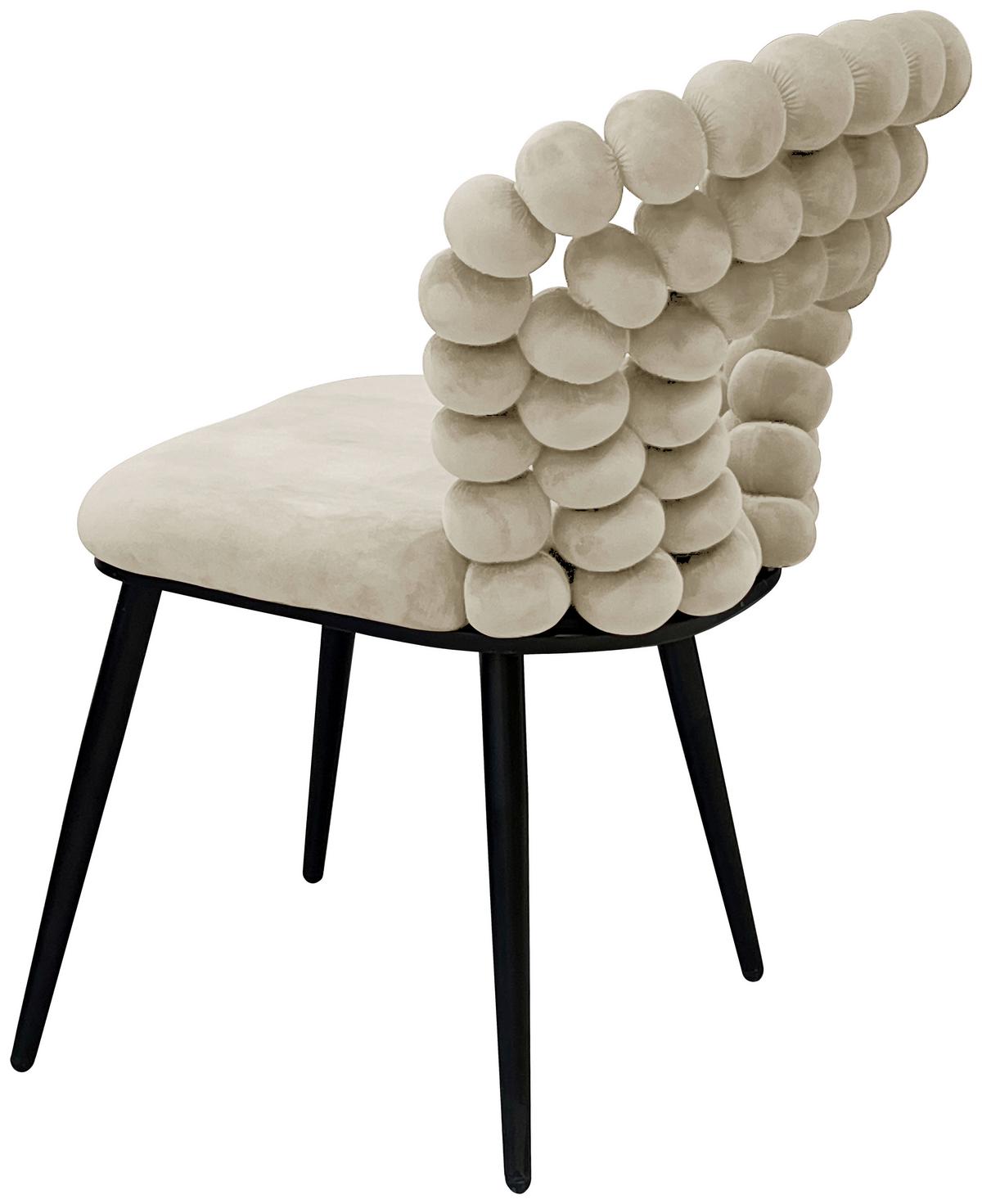Stuhl Lia Beige - Beige/Schwarz, LIFESTYLE, Holz/Textil (55/85/62cm) - Mömax