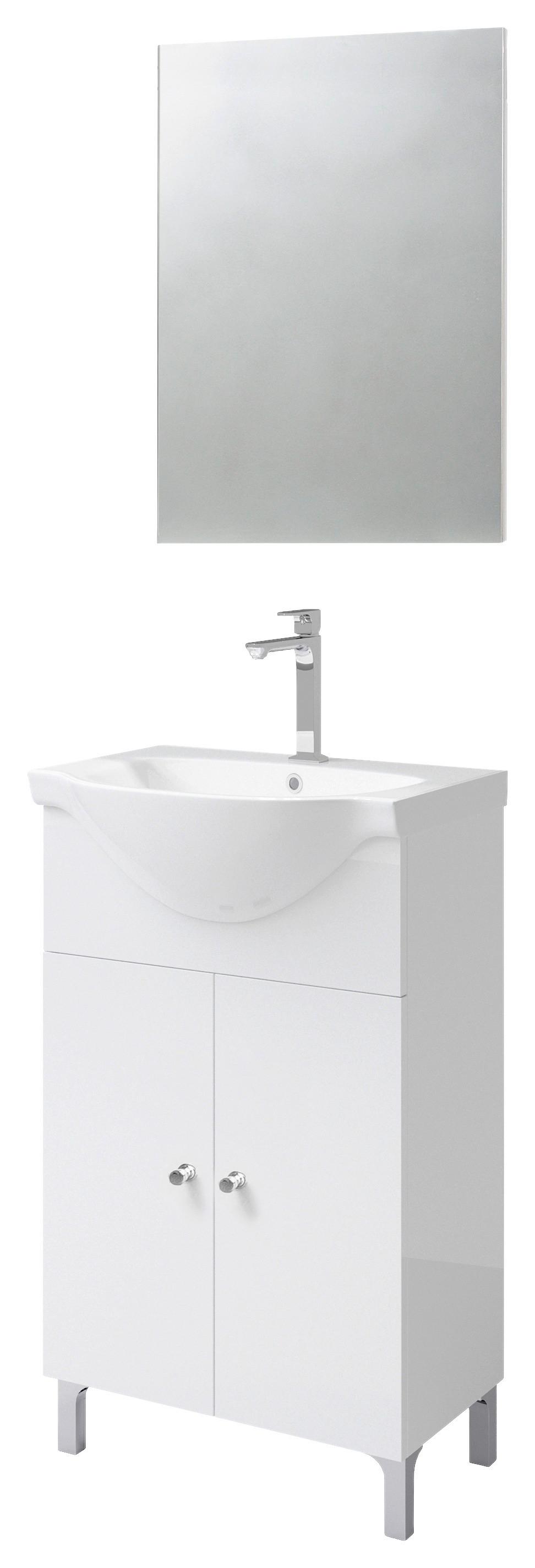 Fürdőszobablokk Best 50 - fehér, Konventionell, kerámia (50/154/40cm)