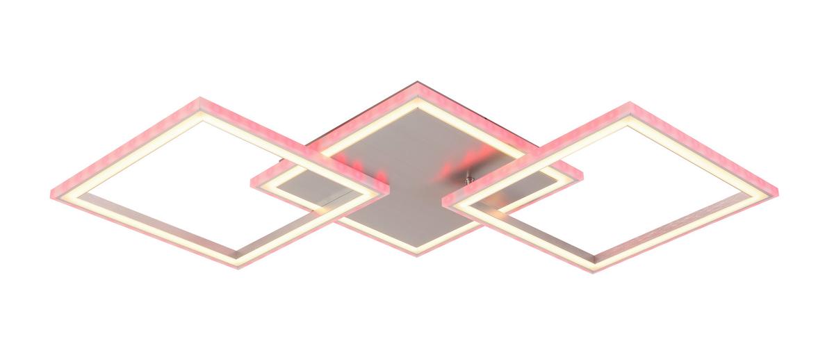 Led Mennyezeti Lámpa Qinton - alumíniumszínű, Romantik / Landhaus, műanyag/fém (95/44/7,3cm) - Premium Living